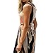 TrendsGal Women's Bohemian Sleeveless Cut Out Printed Maxi Beach Dress(Black L)