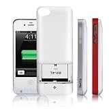 iPhone4/4s用 iBattz 予備バッテリー （BP-4L 1500mmA） ２個付きiPhone4/4S　ハードケース Mojo Battery Case 「REMOVABLE」 ホワイトIB-RBC-WH-01