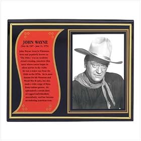 John Wayne Biography Plaque - Style 39278