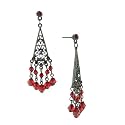 Crimson Gardens Filigree Chandelier Earrings