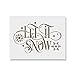 Let It Snow Stencil Template - Reusable Holiday Stencil with Multiple Sizes Available