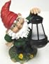 Garden Gnome Holding Lantern Solar Patio Light Accent