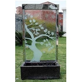 Oriental Glass Wall Fountain Garden Ornament