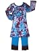 AnnLoren Girls Boutique Purple & Blue TIE DYE Dress Set