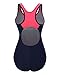 ReliBeauty Womens Color Block One Piece Bathing Suit (14-16, Navy)