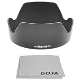 High Quality Lens Hood for Nikon AF-S 18-135mm f/3.5-5.6G ED-IF DX Zoom-Nikkor Lens, works as HB-32 Nikon Lens Hood + 1 Ultra Fine GOJA Microfiber Cleaning Cloth