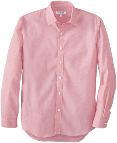 Isaac Mizrahi Big Boys' Fine Textured Dress Shirt, Nantucket Red, 8/Small