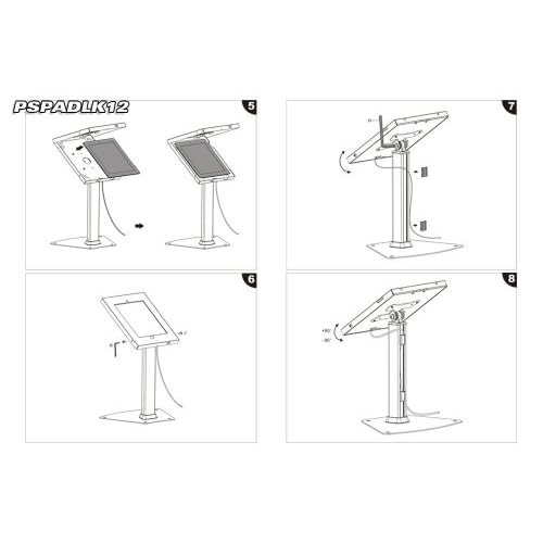 Pyle PSPADLK12 Tamper-Proof Anti-Theft iPad Kiosk Safe Security Desk Table Stand, Holder, Public Display Case with Cable Management for iPads 2/3/4