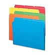 SMEAD - File Folders, 1/3 Cut, Top Tab, Letter, Bright Assorted Colors, 100/box
