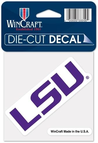 LSU Tigers Official NCAA 4"x4" Die Cut Car Decal