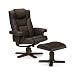 Julian Bowen Malmo Recliner and Footstool, Brown