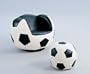 2pc Kid's Soccer Swivel Chair and Ottoman Set