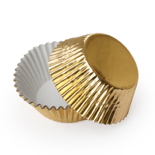 Dress My Cupcake Mini Gold Foil Cupcake Liners