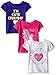 The Children's Place Big Girls Glitter Graphic Tees (Pack of 3), Multi, 3T