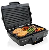New Hamilton Beach Indoor Double Grill 185 Sq. In. Of Grilling Space Dishwasher Safe Drip Tray