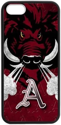 Cool NCAA University Arkansas Razorbacks iPhone 5 5s Case Cover Best Silicone Case for Apple