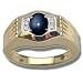 .02 ct Mens Diffused Blue Star Sapphire Ring