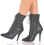 Seduce-1020 Lace Up Ankle Boot With Side Zip