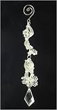 9.5 Elegant Beaded Swirl Diamond Drop Christmas Ornament