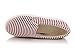 Summerwhisper Women's Striped Elastic Platform Canvas Shoes Slip on Loafers Low Top Sneakers