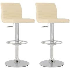 2x Barhocker / Barsessel gesteppt, creme