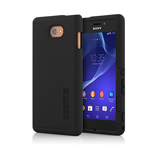 Sony Xperia M2 Aqua Case, Incipio [Shock Absorbing] DualPro Case for Sony Xperia M2 Aqua-Black/Black