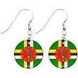 Dominica Flag Earrings
