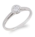 9ct White Gold solitiare ring with Brilliant cut Diamond