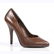 5 Inch Sexy High Heel Shoe Women's Dress Shoes Classic Pump Shoes Brown Leather