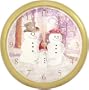 Christmas CAROL tunes sound SNOWMAN snow Holiday WALL Clock musical