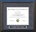 Custom Text Document Frame with UltraSuede Mat - Free Shipping