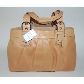 AUTHENTIC Coach Camel Leather Business Tote Laptop Bag 13733 & MATCHING Coach Soho French Wallet #42133