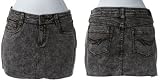 DOLLHOUSE Acid Washed Denim Mini Skirt (Black)