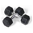 JFit Rubber Coated Hex Dumbbells - 15 lb. Pair