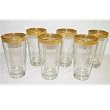 Italian Glasses with 14 Karat Gold Versache Pattern - Set of 6