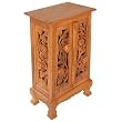 EXP Handmade Asian Furniture - 32" Vintage Roses Storage Cabinet / End Table - Natural Finish