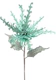 26 Wintergreen Acanthus Leaf Poinsettia Christmas Spray