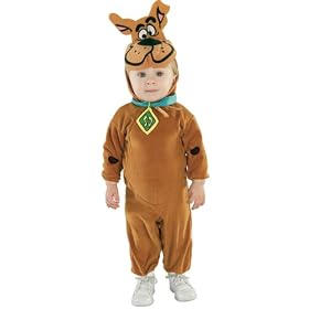 Kids Childrens Costume Scooby-Doo Baby Infant Dog Outfit Brown Jumpsuit Headpiece Collar