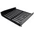 StarTech.com 2U 19-Inch 50lbs / 22kg Universal Vented Rack Mount Cantilever with Fixed Server Cabinet Shelf - CABSHELFV (Black)