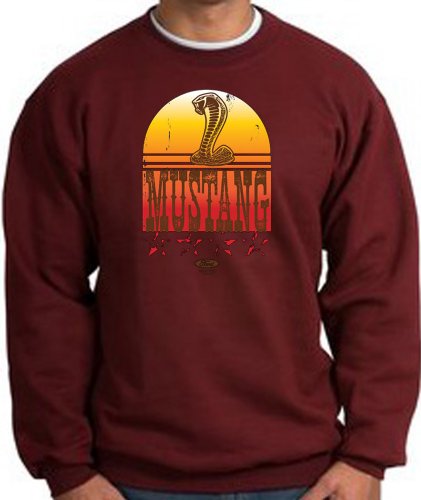 Ford Car TOMBSTONE MUSTANG COBRA Classic Adult Sweatshirt- Maroon, XL