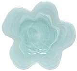 Recycled Art Glass White Amoeba Plate 17.5"D