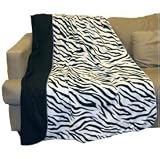 Zebra Flannel Throw Blanket