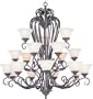 Maxim Lighting 2759SVCR 18 Lt Foyer, Canyon Rock Finish - Soft Vanilla Glass