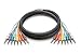Hosa CSS-803 Balanced Snake, 1/4 in TRS to Same, 3 m