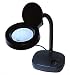 Tisch-Lupenleuchte 60 LED kaltweiß, Glaslinse 90mm, 3,5W, 3/8 Dioptrien 8611 schwarz