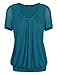 Kwok Blouse, Women's Sun Moon Print Short Sleeve T Shirt Tops (M)