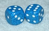 Light Blue Speckled Dice Pair