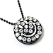 ICED Black Smiley Face BLING Charm Necklace