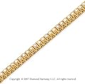 14k Yellow Gold Fancy 2.00Ct Diamond Tennis Bracelet