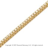14k Yellow Gold Fancy 2.00Ct Diamond Tennis Bracelet